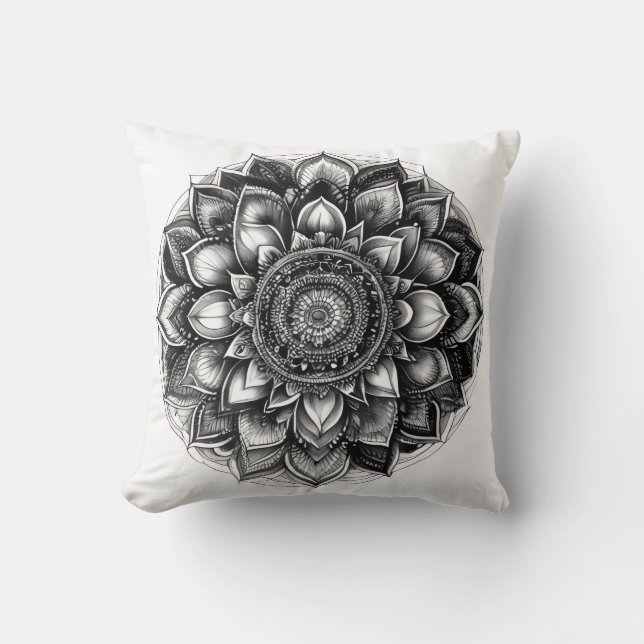 Cojín Decorativo camiseta mandala (Anverso)