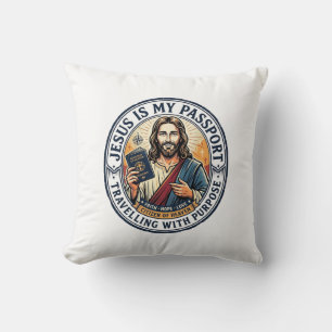 Cojín Decorativo Camiseta Misionera Global de Jesús Misiones Cristi