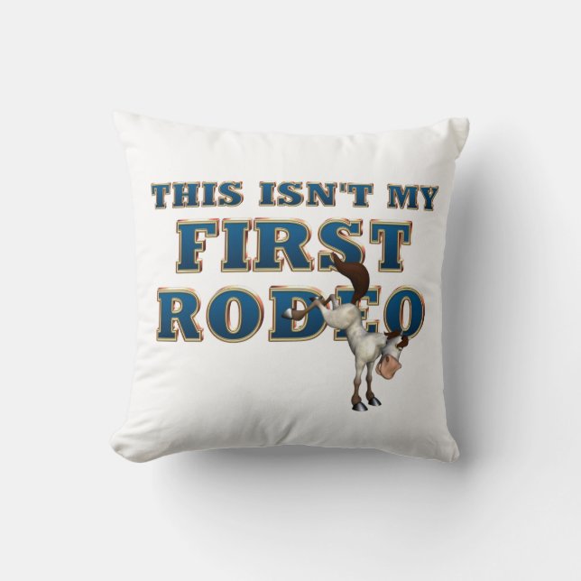 Cojín Decorativo CAMISETA no mi primer rodeo (Anverso)