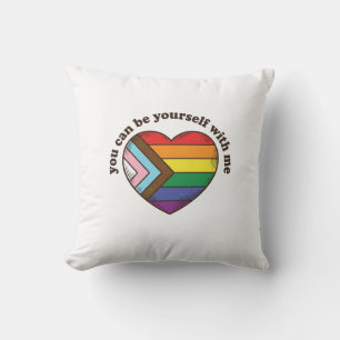 Cojín Decorativo Camiseta Orgullo Corazón Puedes Ser Tú Mismo Conmi