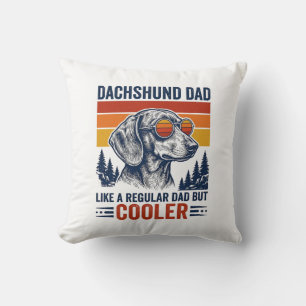 Cojín Decorativo Camiseta Papá Dachshund Como un Papá Normal Pero M