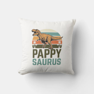 Cojín Decorativo Camiseta Pappysaurus Dinosaurio Divertido Atardece