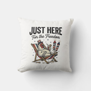 Cojín Decorativo Camiseta Patriótica Vintage de Gallo de la Liberta