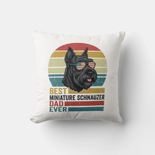 Cojín Decorativo Camiseta Patriótica Vintage de Papá Schnauzer Mini