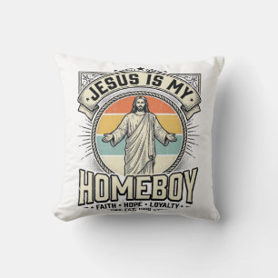 Cojín Decorativo Camiseta Religiosa Vintage Jesús Es Mi Amigo