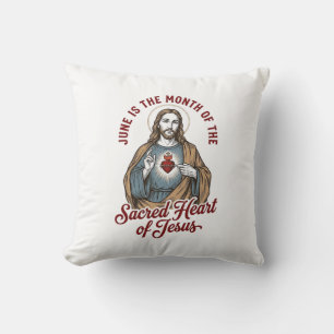 Cojín Decorativo Camiseta Religiosa Vintage Sagrado Corazón de Jesú