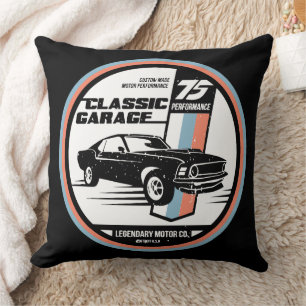 Cojín Decorativo Camiseta Retro Muscle Car Revival