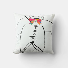 Cojín Decorativo Camiseta Silueta Con Lazo Niños Divertidos