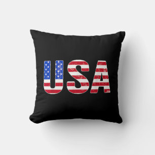 Cojín Decorativo Camiseta USA Bandera Americana Patriótica Hombres