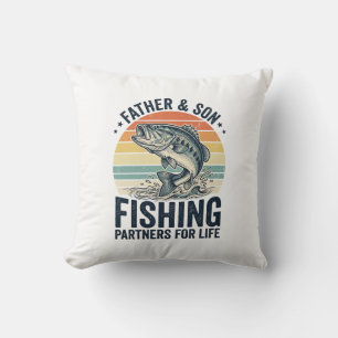 Cojín Decorativo Camiseta Vintage de Lubina para Padre e Hijo Compa