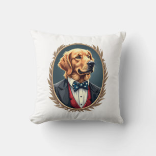 Cojín Decorativo Camiseta Vintage de Retrato Patriótico de Golden R