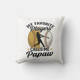 Cojín Decorativo Camiseta Vintage Jugadores Favoritos Papaw Béisbol