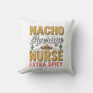 Cojín Decorativo Camiseta Vintage Nacho Enfermera Promedio Extra Pi