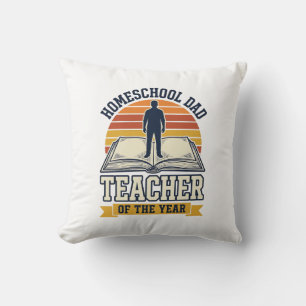 Cojín Decorativo Camiseta Vintage Papá Profesor De Educación En Cas
