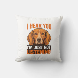 Cojín Decorativo Camiseta Vintage Perro Divertido Te Escucho No Esc
