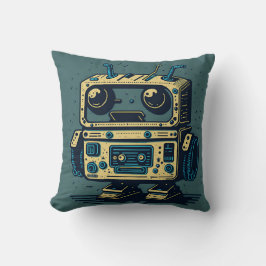 Cojín Decorativo Camiseta vintaje cute robot steampunk friendly IA