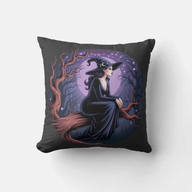 Cojín Decorativo Camiseta Witch iluminada (Anverso)