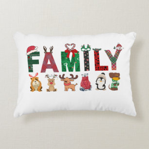 Cojín Decorativo Camisetas Navideñas Familiares Combinadas   famili
