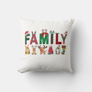 Cojín Decorativo Camisetas Navideñas Familiares Combinadas   famili