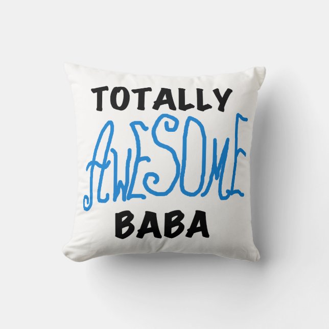 Cojín Decorativo Camisetas y regalos de Baba totalmente asombrosos (Anverso)