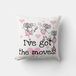 Cojín Decorativo Camisetas y regalos de bailarina Tengo los movimie