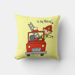 Cojín Decorativo Camisetas y regalos de bomberos al rescate