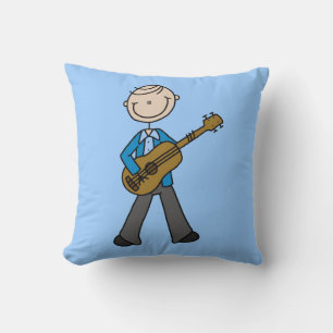 Cojín Decorativo Camisetas y regalos de figura de hombre tocando la