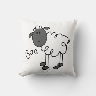 Cojín Decorativo Camisetas y regalos de ovejas con figuras de palit