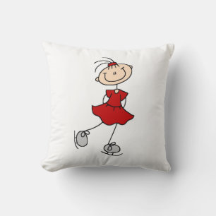 Cojín Decorativo Camisetas y regalos de patinadora sobre hielo con