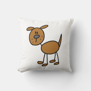 Cojín Decorativo Camisetas y regalos de perro figura palo