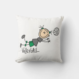 Cojín Decorativo Camisetas y regalos de voleibol para chicas con fi