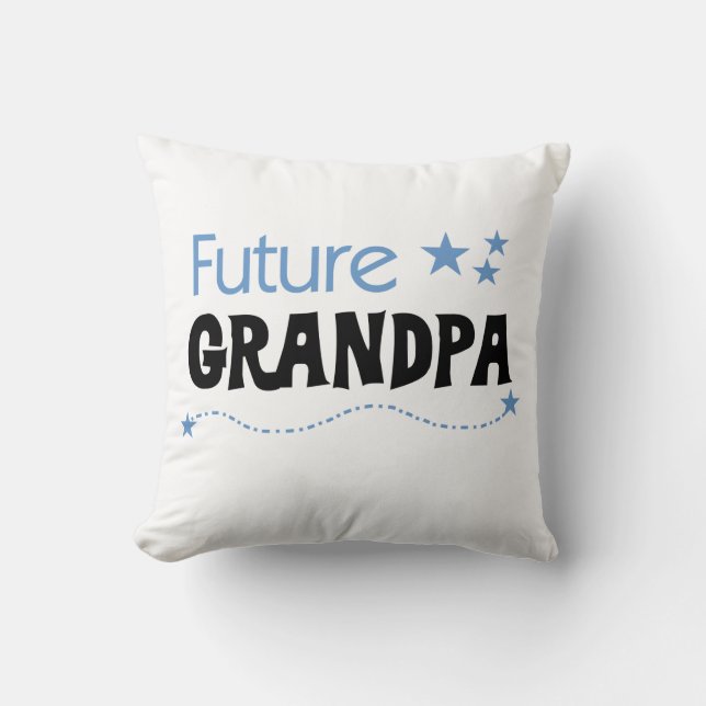 Cojín Decorativo Camisetas y regalos futuros del abuelo (Anverso)