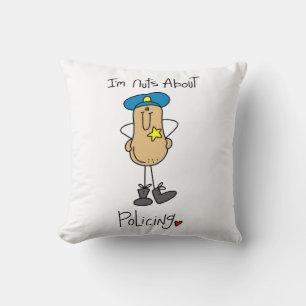 Cojín Decorativo Camisetas y regalos locos por la policía