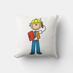 Cojín Decorativo Camisetas y regalos para capataces de construcción