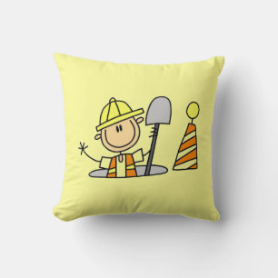 Cojín Decorativo Camisetas y regalos para trabajadores de la constr