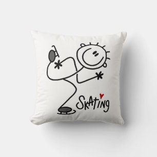 Cojín Decorativo Camisetas y regalos sencillos de patinaje sobre hi