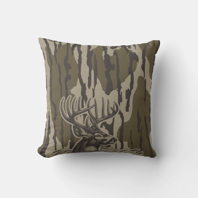 Cojín Decorativo Camo de caza de ciervos Whitetail (Anverso)
