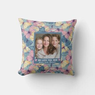Cojín Decorativo Camo de Mariposa Feliz Cumpleaños Mamá Interiores