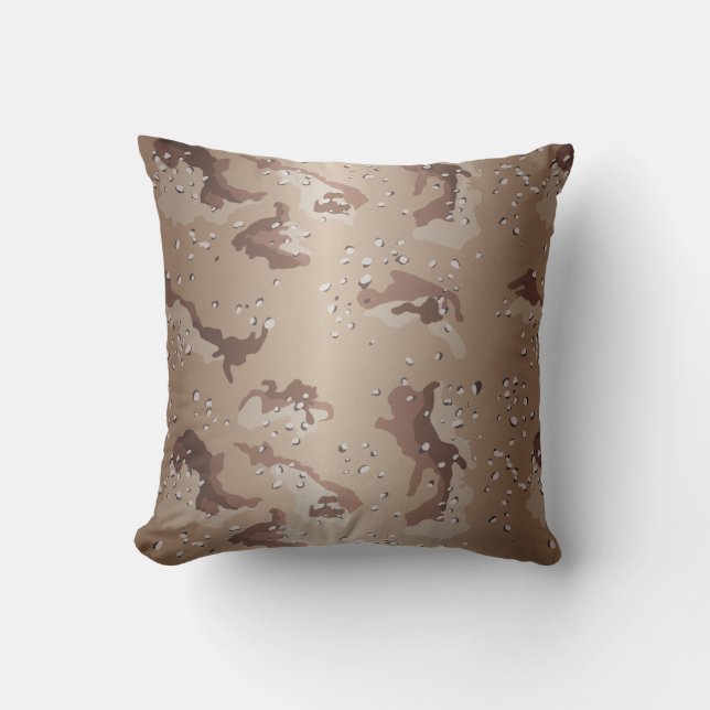 Cojín Decorativo Camo Desértico Estándar (Anverso)