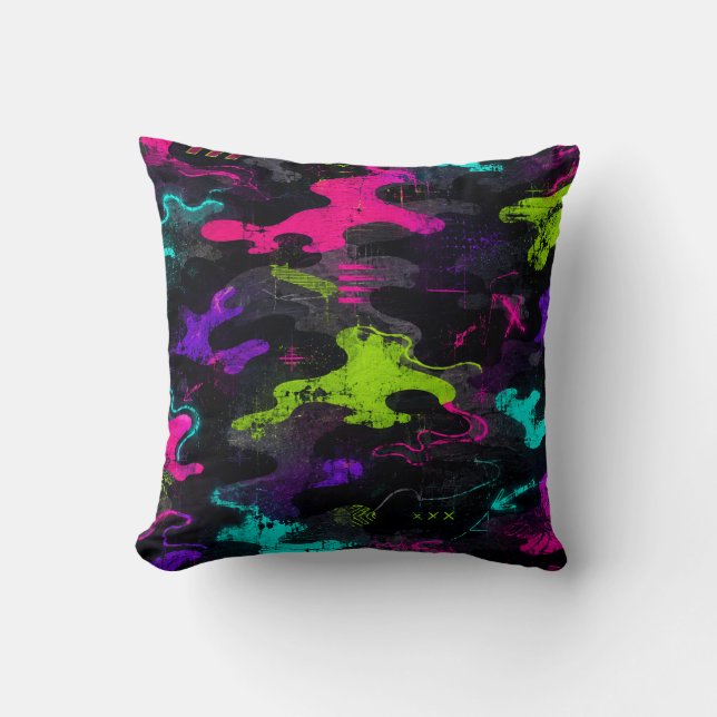 Cojín Decorativo Camo Neon (Anverso)
