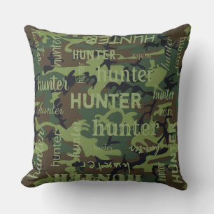Cojín Decorativo Camo Nombre Personalizado Más Corto