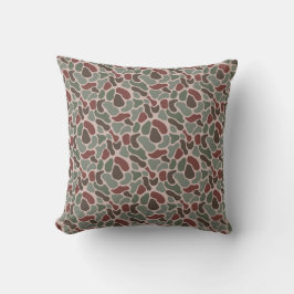 Cojín Decorativo Camo Retro (rojo verde)