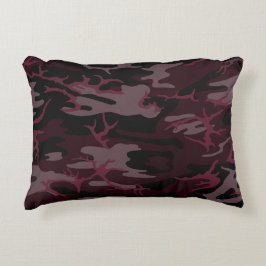 Cojín Decorativo Camo rojo oscuro