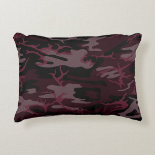 Cojín Decorativo Camo rojo oscuro