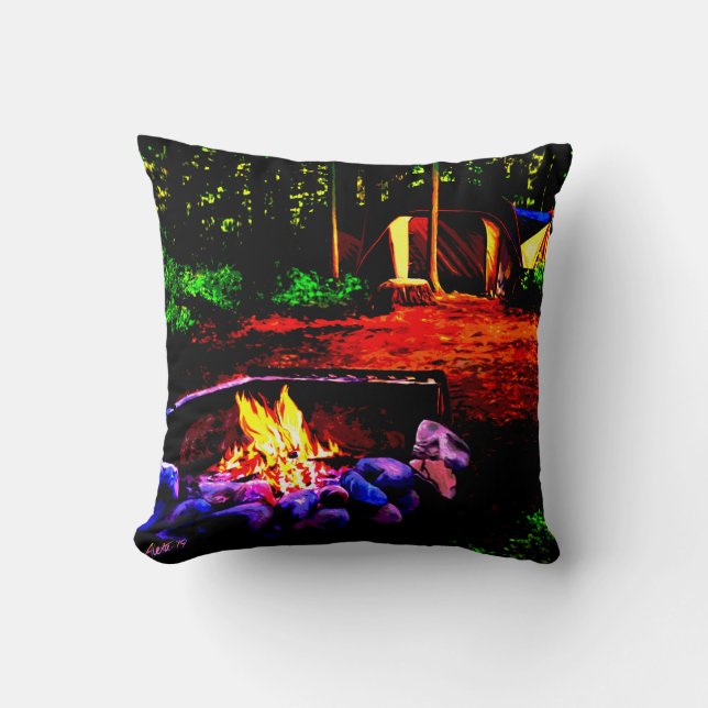 Cojín Decorativo Campamento de las Montañas Rojas Nº 5 (Anverso)