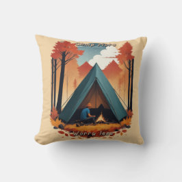 Cojín Decorativo Campamento más, preocupación menos