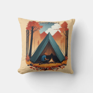 Cojín Decorativo Campamento más, preocupación menos
