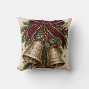 Cojín Decorativo Campana de Navidad elegante, estilo campanas de va