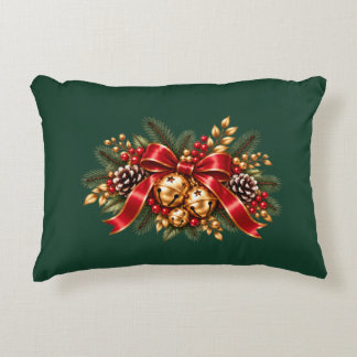 Cojín Decorativo Campana de Navidad Lacas Roja Festiva