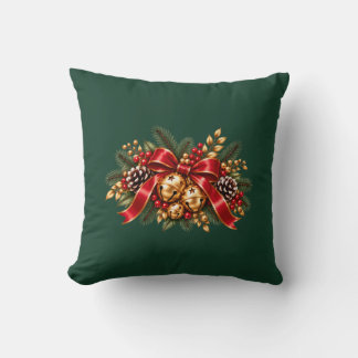 Cojín Decorativo Campana de Navidad Lacas Roja Festiva